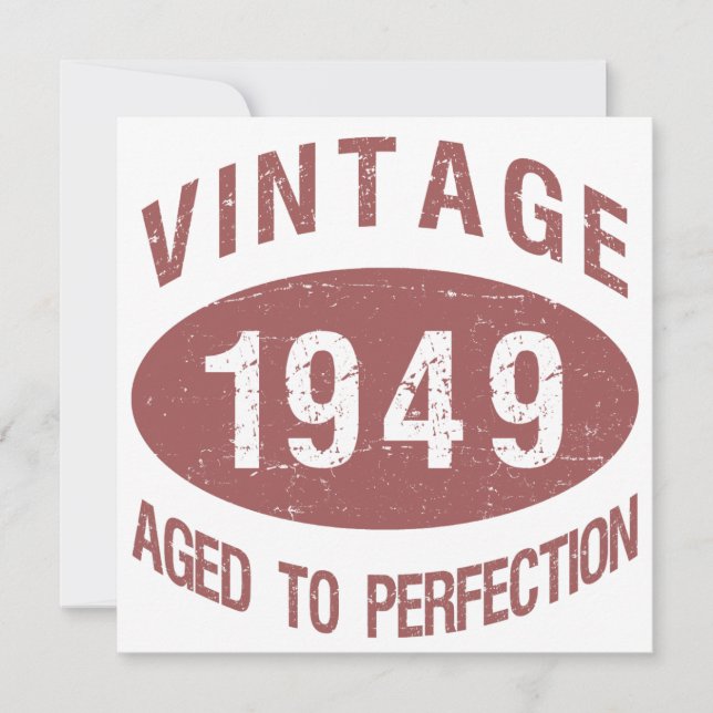 Invitation Anniversaire Vintage 1949 (Devant)