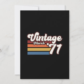 Invitation Anniversaire Vintage 1971 50 ans