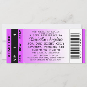 Invitation Anniversaire VIP (violet)