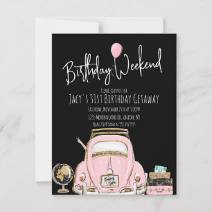 Invitation Anniversaire Week-end Voyage Anniversaire Parties 