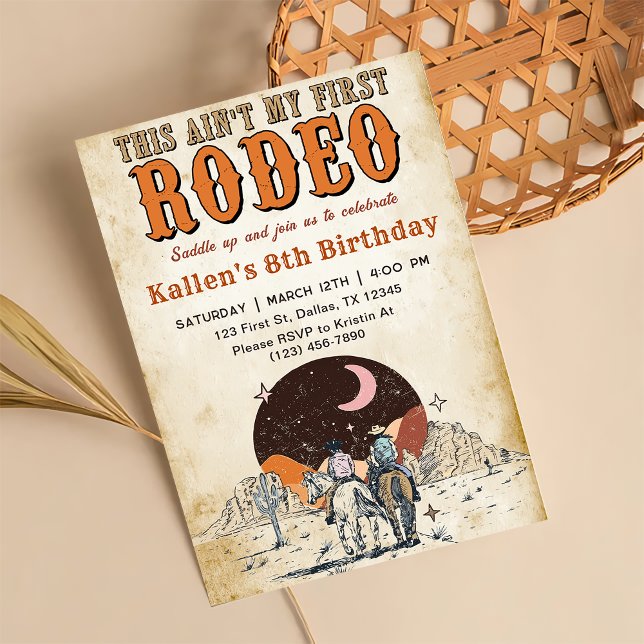 Invitation Anniversaire Western Cowboy Wild West (Créateur téléchargé)