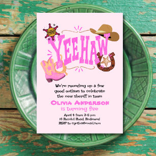Invitation Anniversaire Western Outlaws