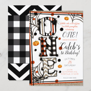 Invitation Anniversaire Whimsical Burlap Halloween Mashup 1 a