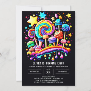 Invitation Anniversaire Whimsical Candyland