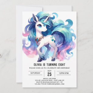 Invitation Anniversaire Whimsical Editable Horse