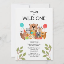 Invitation Anniversaire Wild One 1 an