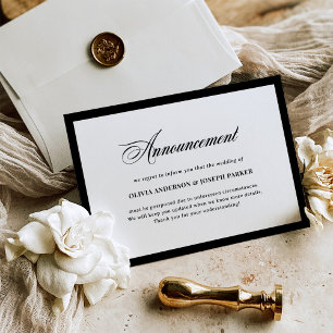Invitation Annonce de changement de plans de mariage ou d'évé