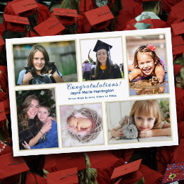 Invitation Annonce de collage de photos de remise de diplômes