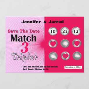 Invitation Annonce de date de sauvegarde Fun Lotto à gratter