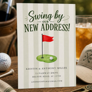 Invitation Annonce de déménagement de golf Passez à notre n