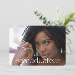 Invitation Annonce de diplômé complet de style minimaliste/