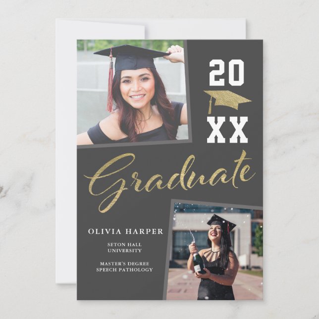 Invitation Annonce de diplômé émérite (Devant)