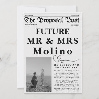 Invitation Annonce de fiançailles dans un journal Modèle d'in