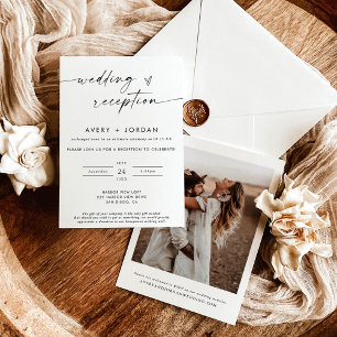 Invitation Annonce de Fuite   Réception de Mariage Moderne