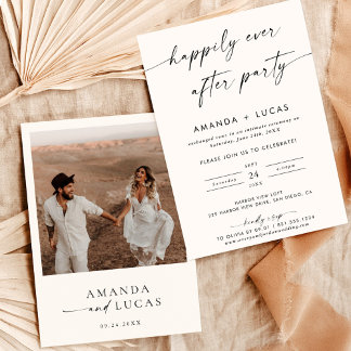 Invitation Annonce de Fuite | Réception de Mariage Moderne