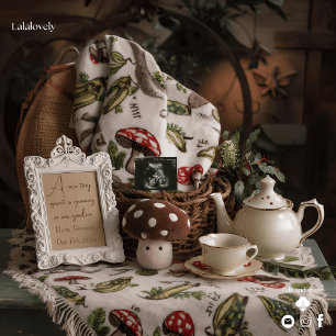 Invitation Annonce de grossesse dans un cadre cottagecore ado