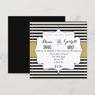 Invitation Annonce de la cérémonie de mariage de la suite Gat