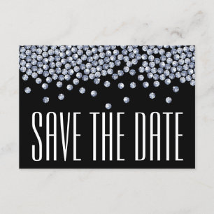 Invitation Annonce de mariage à paillettes de diamant