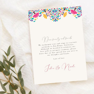 Invitation Annonce de mariage arc-en-ciel de style fiesta mex