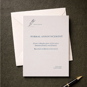 Invitation Annonce de mariage au registre civil