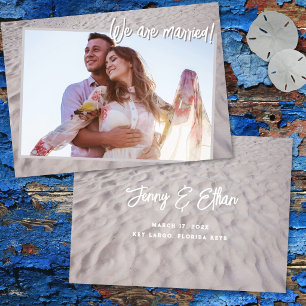 Invitation Annonce de mariage avec photo de fugue amoureuse s