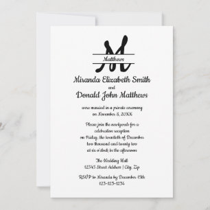 Invitation Annonce de mariage - Cookie élégant simple formel