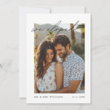 Annonce de mariage intime moderne | "Nous nous som