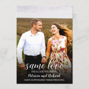 Invitation Annonce de mariage intimiste Same Love Photo