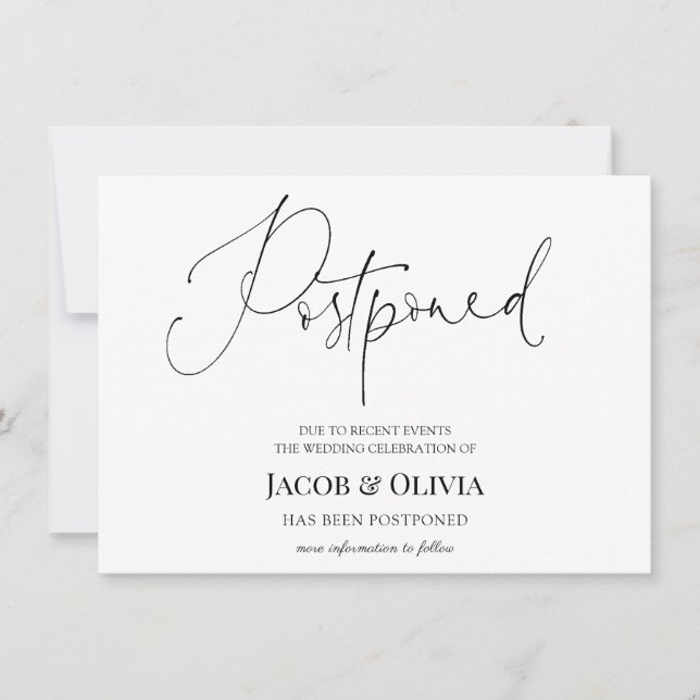 Invitation Annonce de mariage reporté (Devant)