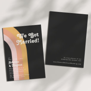 Invitation Annonce de Mariage Secret sous le Thème Arc-en-Cie