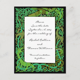 Invitation Annonce de mise en garde Forest Greens celtique