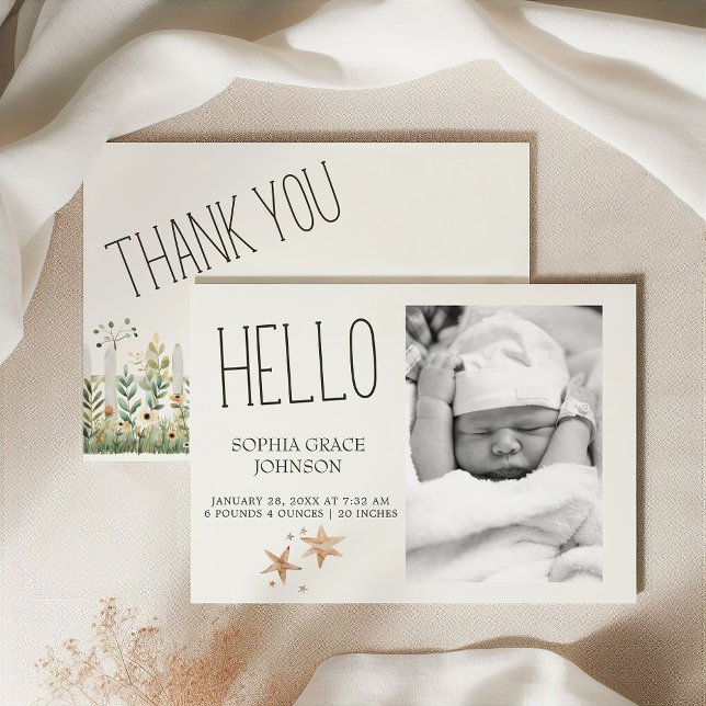 Invitation Annonce de naissance bébé animaux de la petite fer (Créateur téléchargé)