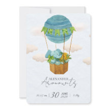 Annonce de naissance bébé éléphant mignon en montg