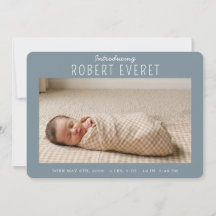 Annonce de naissance Blue Ground décontractée