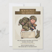 Annonce de naissance militaire Nouvelle recrue fil