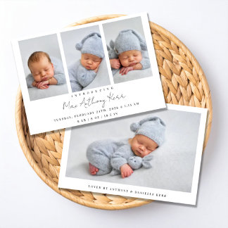 Invitation Annonce de naissance minimale