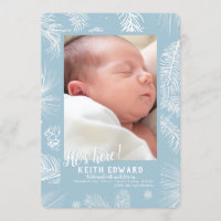 Annonce de naissance photo d'arrivée d'hiver