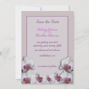 Invitation Annonce de Orchidées Enregistrez la Date