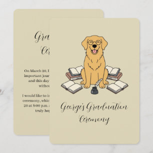Invitation Annonce de remise de diplôme de Retriever doré aca