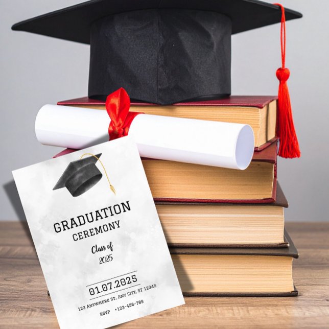 Invitation Annonce de remise de diplôme formelle classique  (Créateur téléchargé)