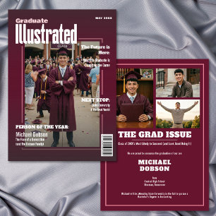 Invitation Annonce de remise de diplôme photo Magazine Four M