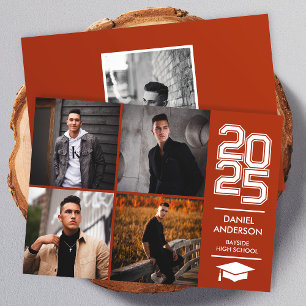 Invitation Annonce de remise de diplômes Varsity Mod Photo Te