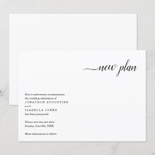 Invitation Annonce de report de mariage moderne