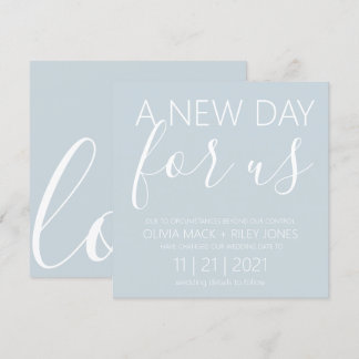 Invitation Annonce de report de mariage pour un nouveau jour