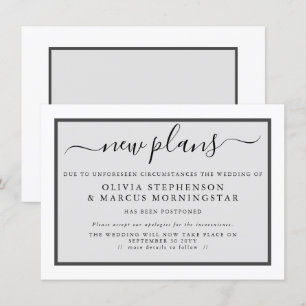 Invitation Annonce de report d'événement moderne Nouveau plan