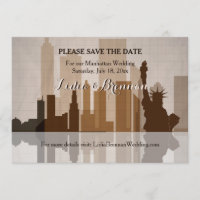 Annonce de réservation de date à Manhattan