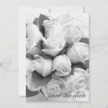 Annonce de sauvegarde de date Fleurs Blanches Rose