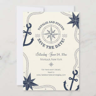 Invitation Annonce de sauvegarde de date nautique