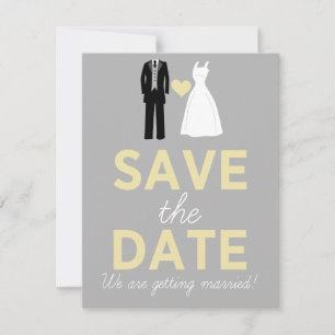 Invitation Annonce de tenue de mariage et de smoking pour la 