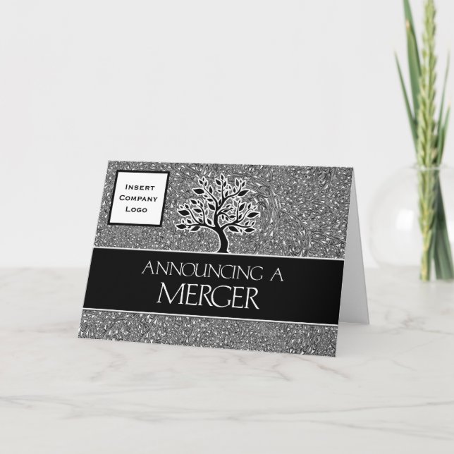 Invitation Annonce d'un logo d'entreprise Fusions (Devant)